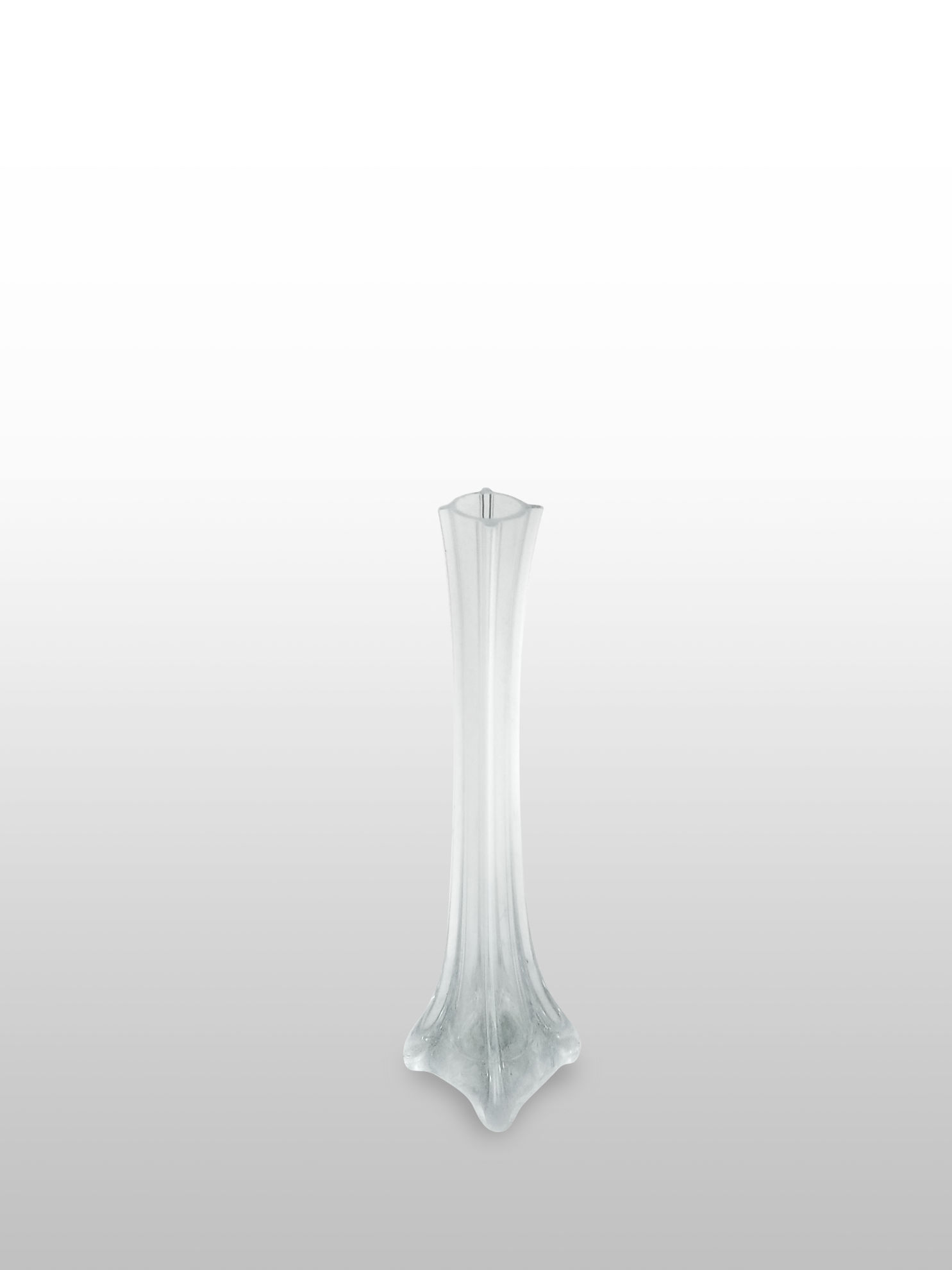 Clear Eiffel Tower Glass Flower Vase 12"
